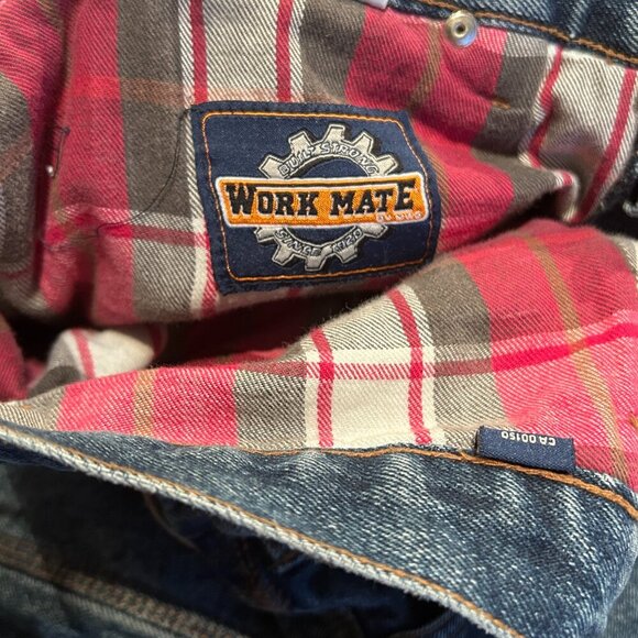 Work Mate Men’s Insulated Flannel Lined Carpenter Jeans 42x32 Warm Outdoor - Picture 5 of 7